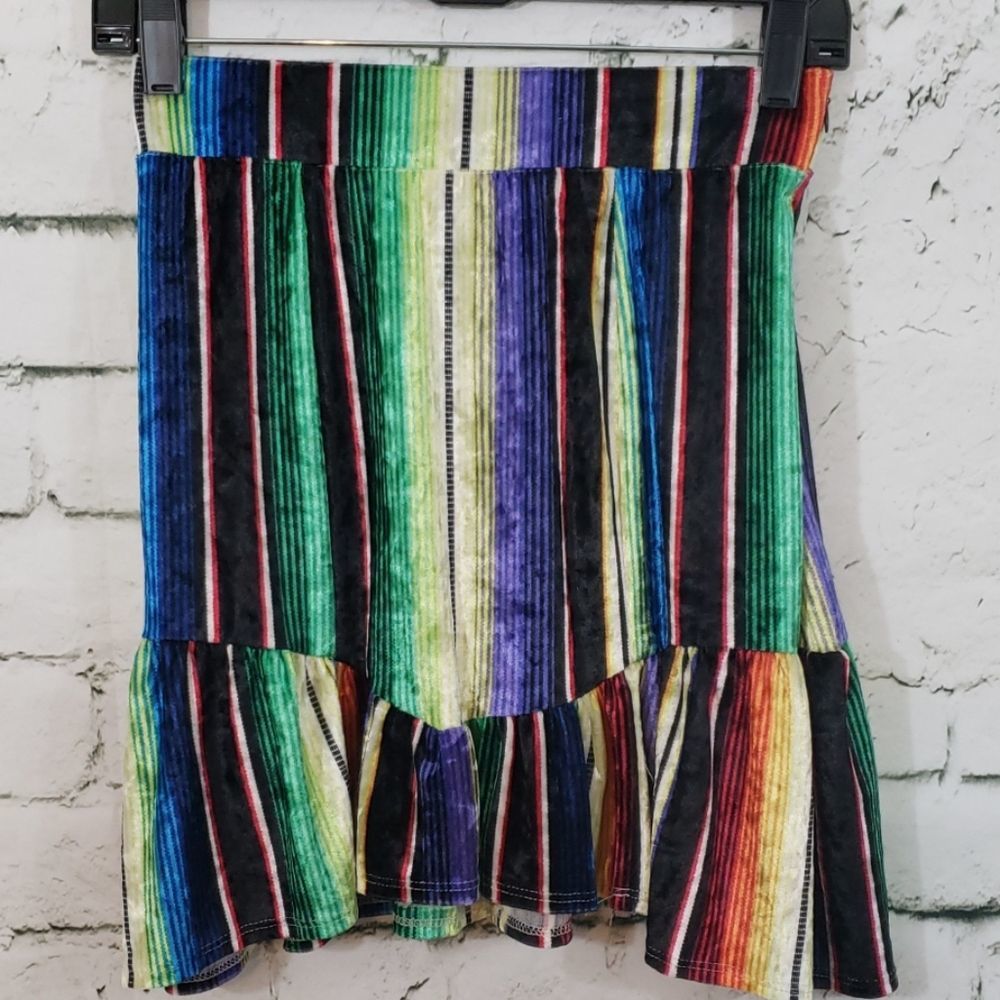 L&B NWT serape velvet skirt